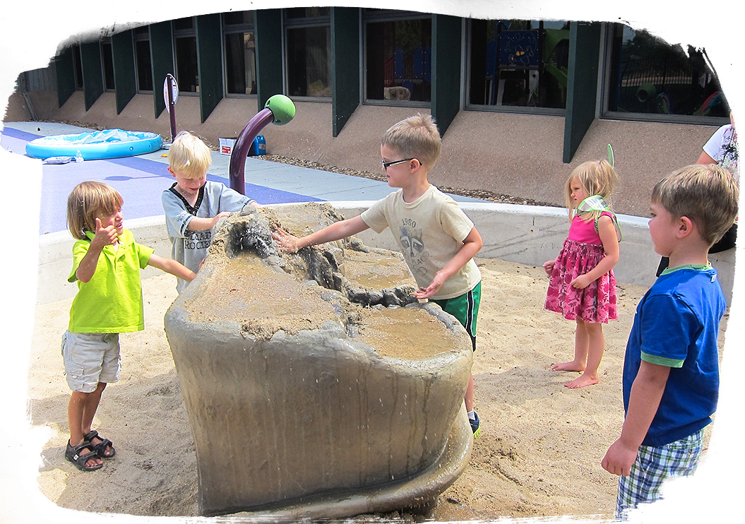 Playing in a sandpit